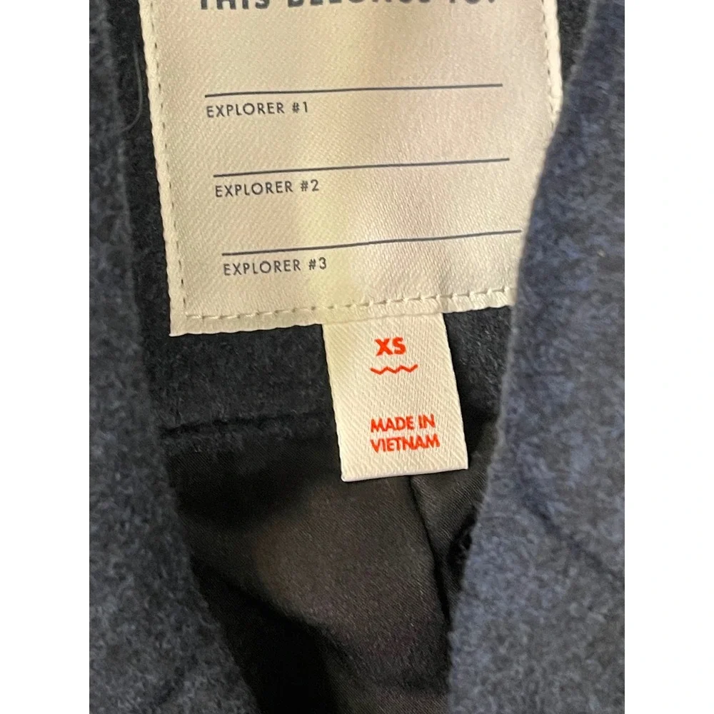 Cat & Jack Boys Navy Blue Double Breasted Pea Coat Jacket Size XS 4-5